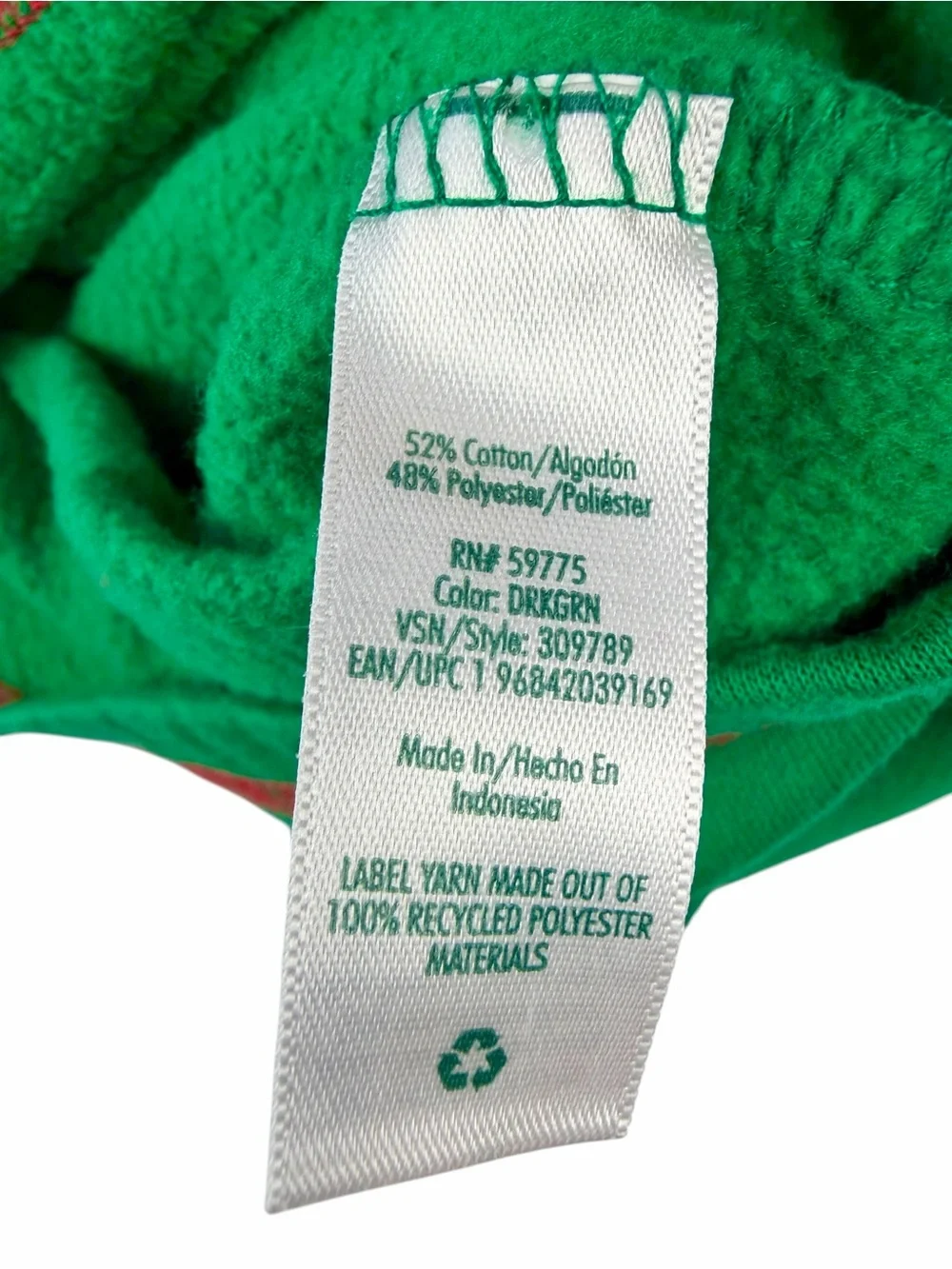 Justice Kids' The Grinch Colorblock Hoodie in Red & Green